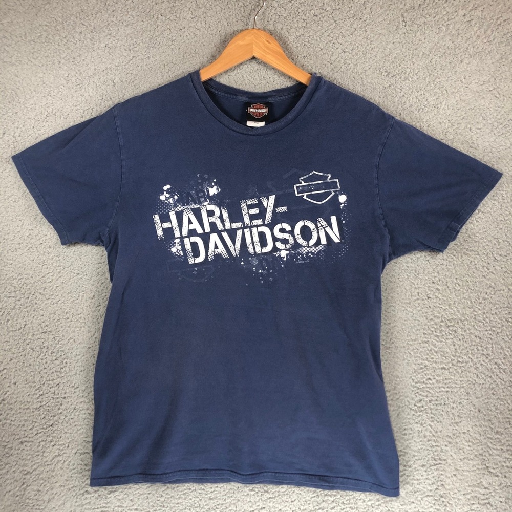 Harley-Davidson Mens Whiskey Row Prescott Arizona Graphic T-Shirt Navy Large - Picture 1 of 7